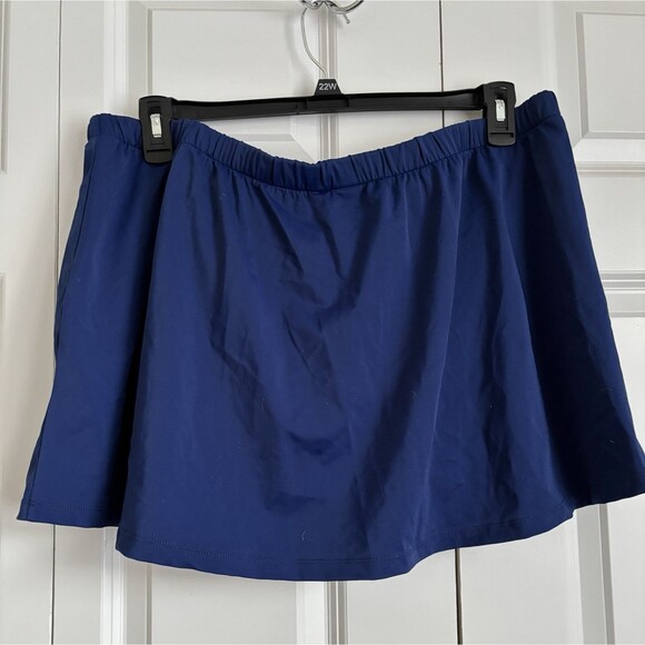 MAXINE OF HOLLYWOOD WOMEN'S SKIRTED PANT SIZE 20W BLUE BEACHWEAR TUMMY CONTROL - Picture 3 of 4